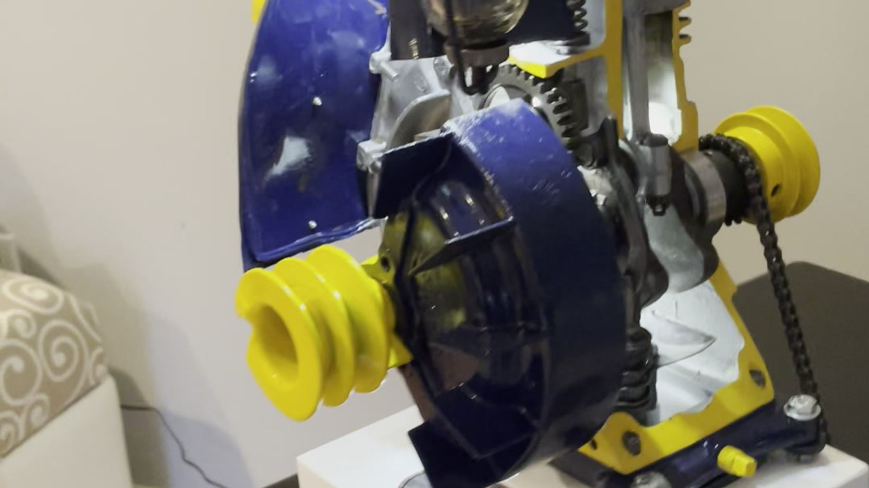Marquette University Engine Cutaway Lamp - Industrial Art